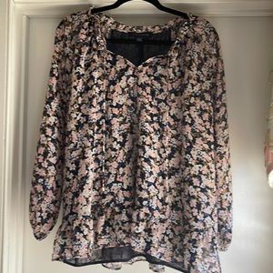 Tommy Hilfiger Blue w,pink and beige flowers